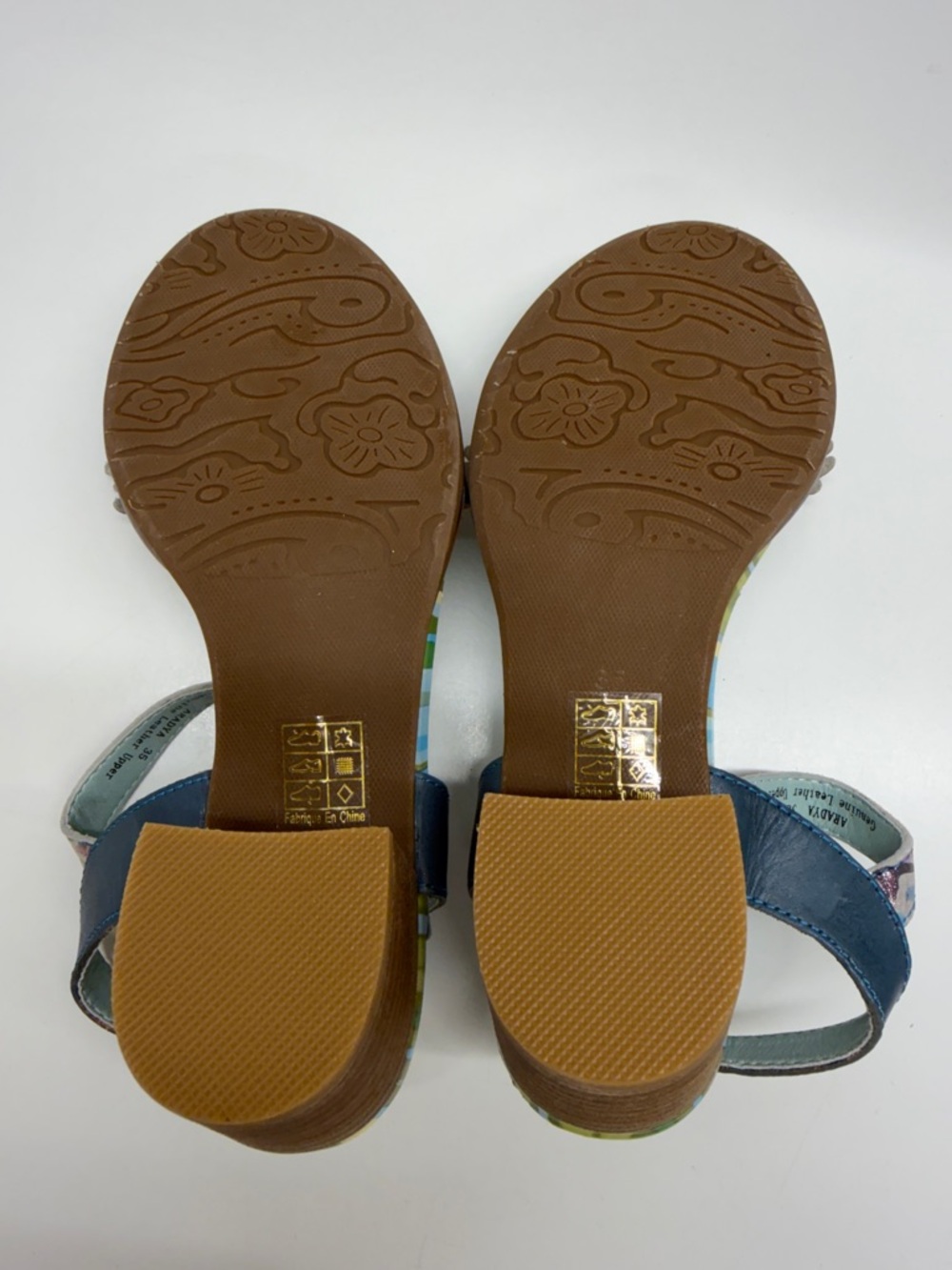 L’Artiste By Spring Step Aradya Leather Sandals Shoes Block Heel Colorful Size 5 - Picture 7 of 10